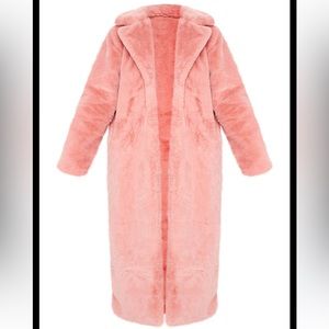 COPY - Pink Maxi Faux Fur Coat